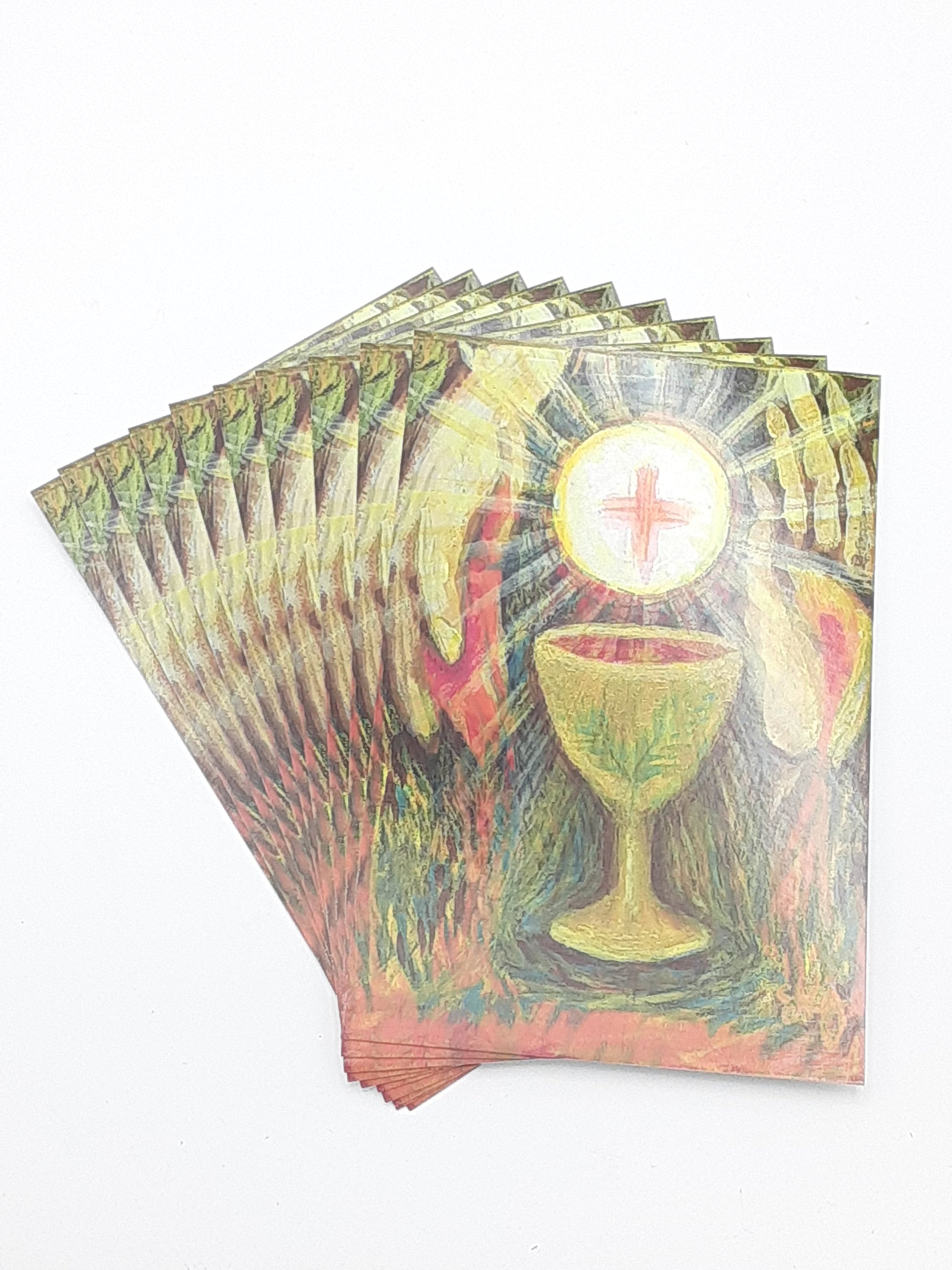 Eucharistic Image "By His Blood" Postcard - Catholic Art and Jewelry