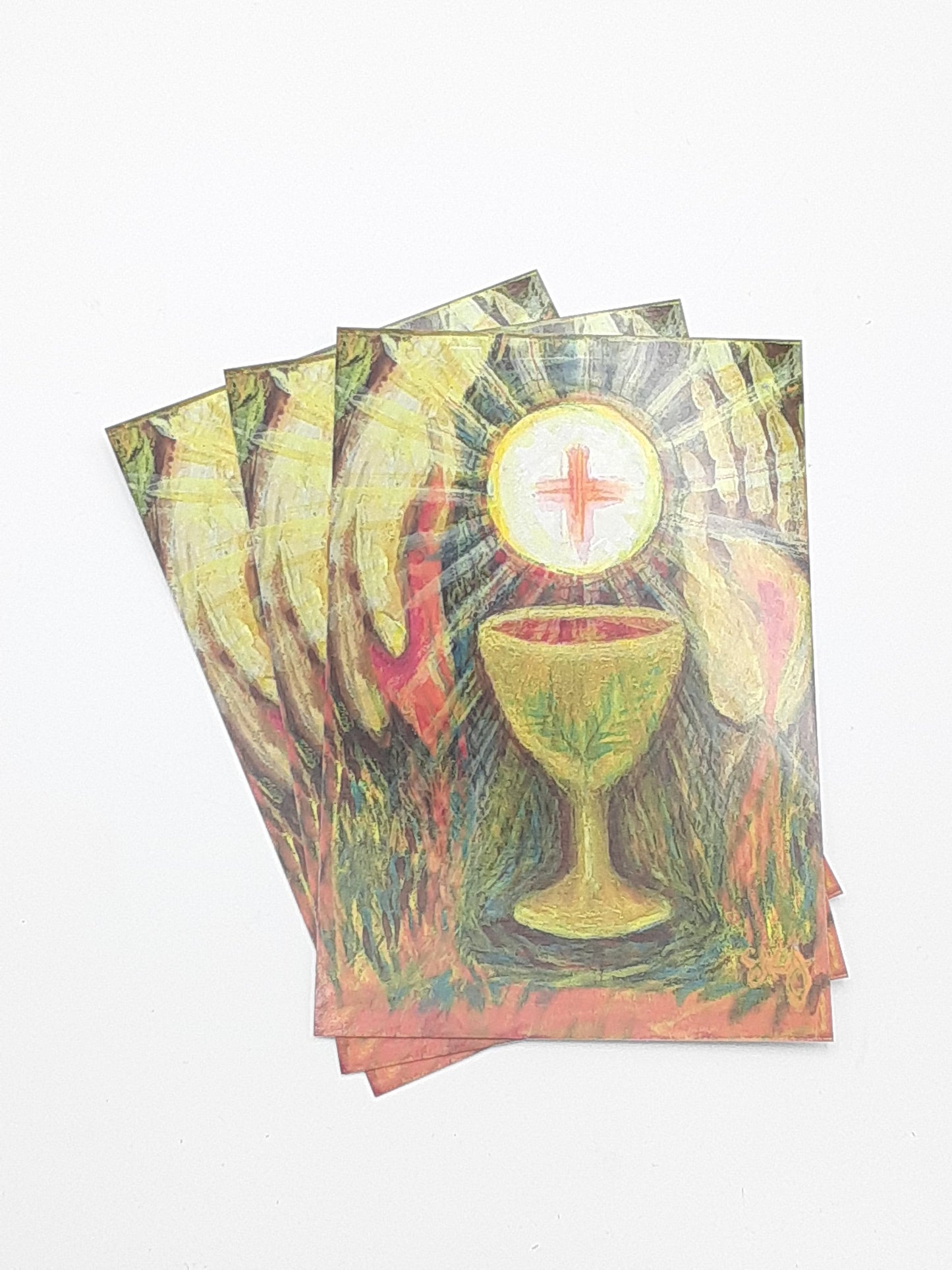 Eucharistic Image "By His Blood" Postcard - Catholic Art and Jewelry