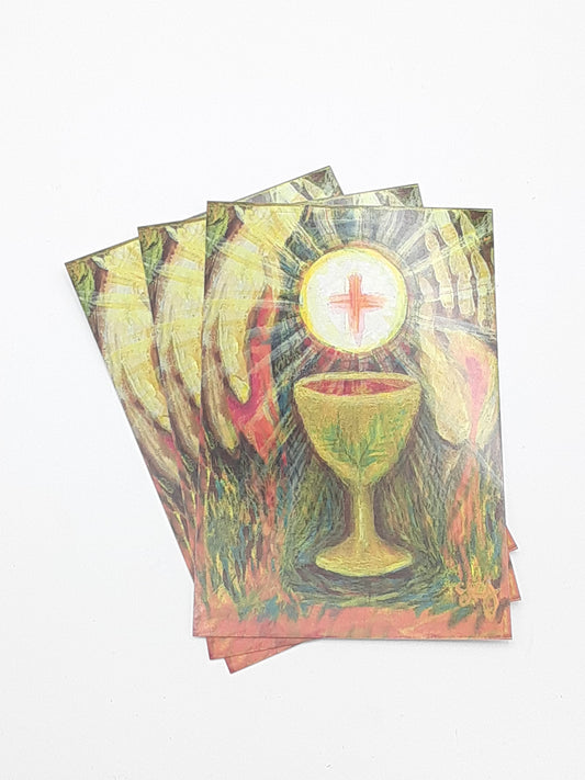 Eucharistic Image "By His Blood" Postcard - Catholic Art and Jewelry