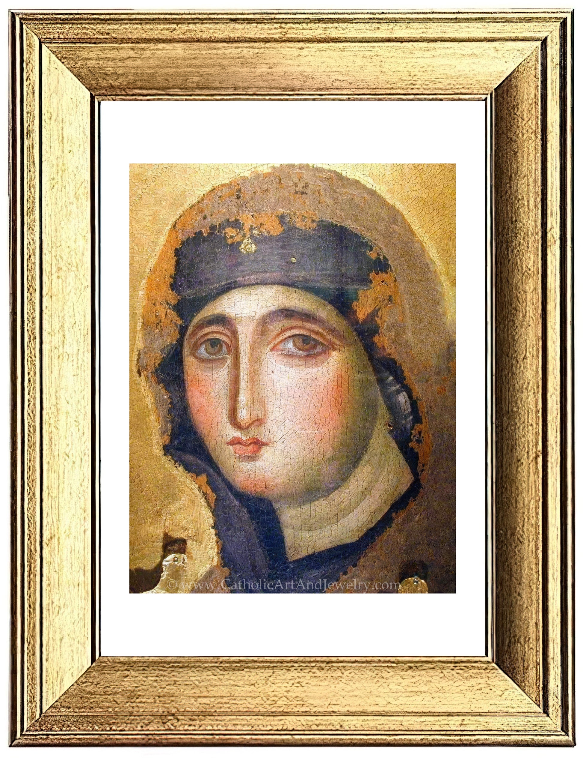 a painting of a woman in a gold frame