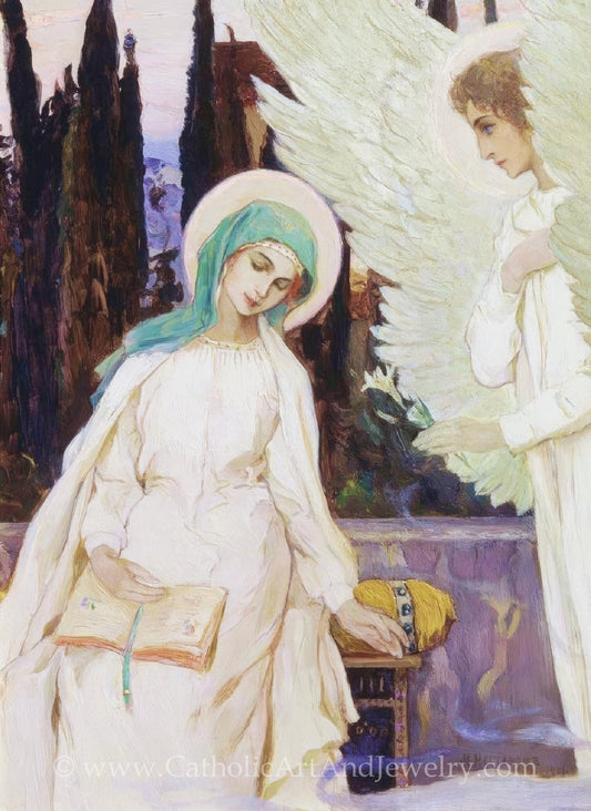 The Annunciation by Mikhail Nesterov 1901 – Vintage Catholic Art Print – Archival Quality