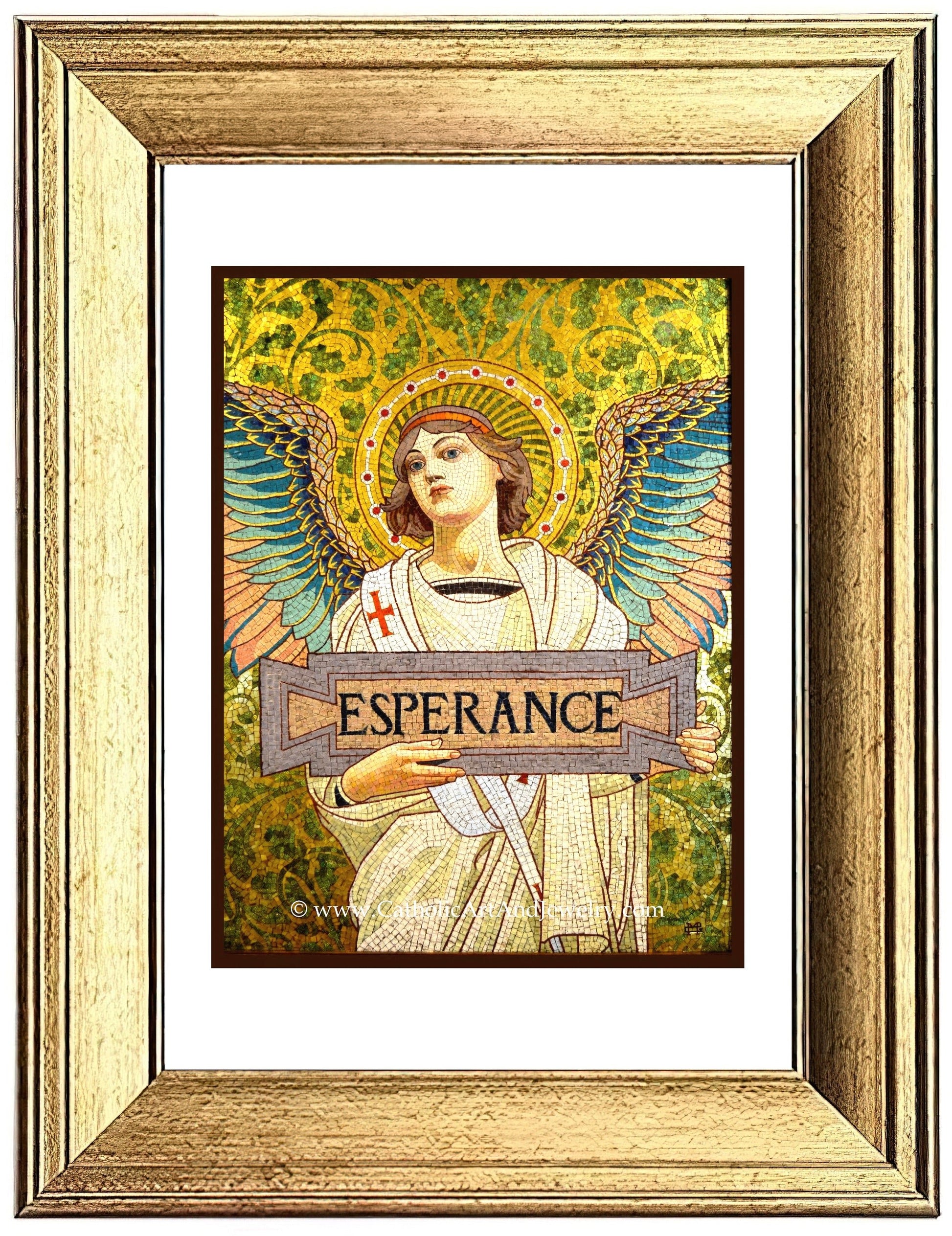 "Hope" – French Mosaic – Art Nouveau – Catholic Art Print – Archival Quality - Catholic Art and Jewelry