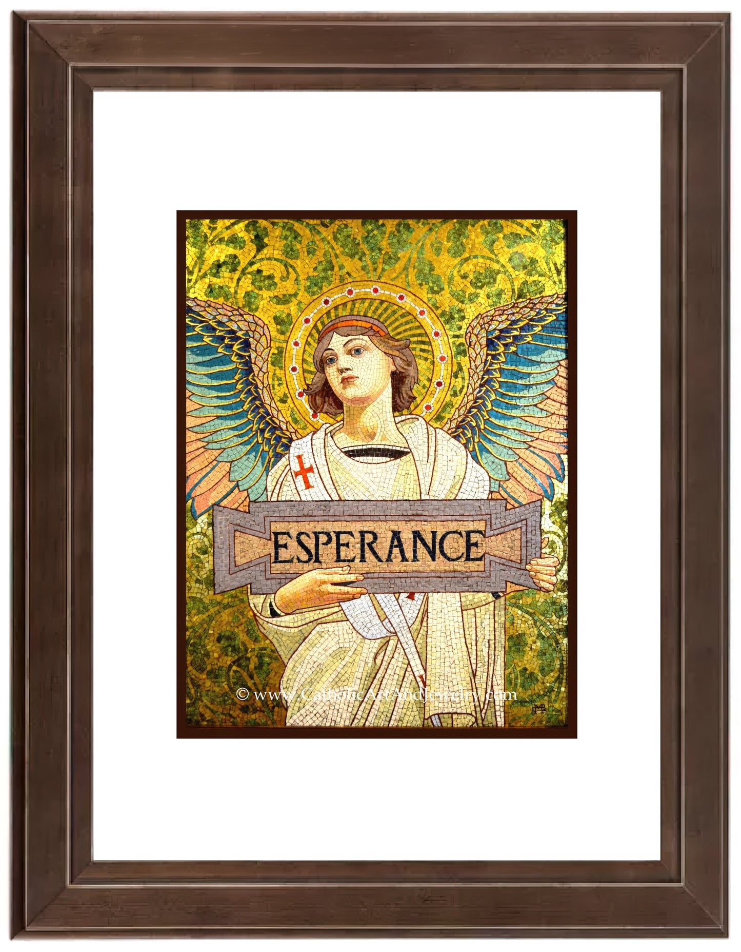 "Hope" – French Mosaic – Art Nouveau – Catholic Art Print – Archival Quality - Catholic Art and Jewelry