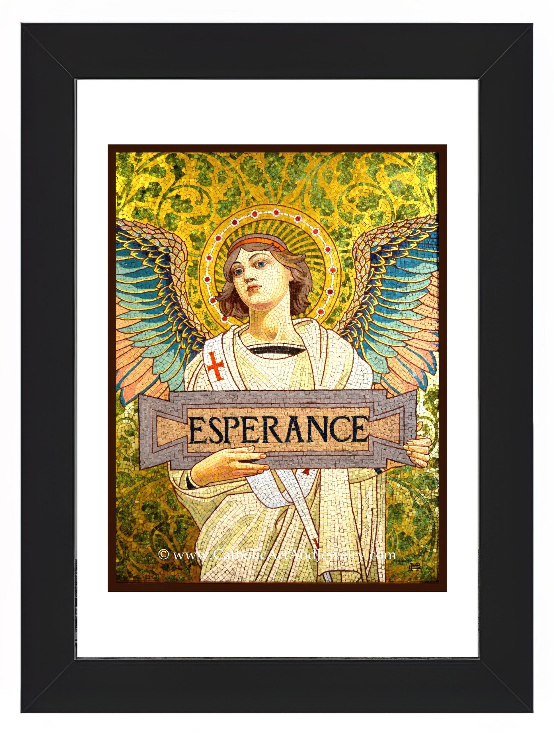 "Hope" – French Mosaic – Art Nouveau – Catholic Art Print – Archival Quality - Catholic Art and Jewelry