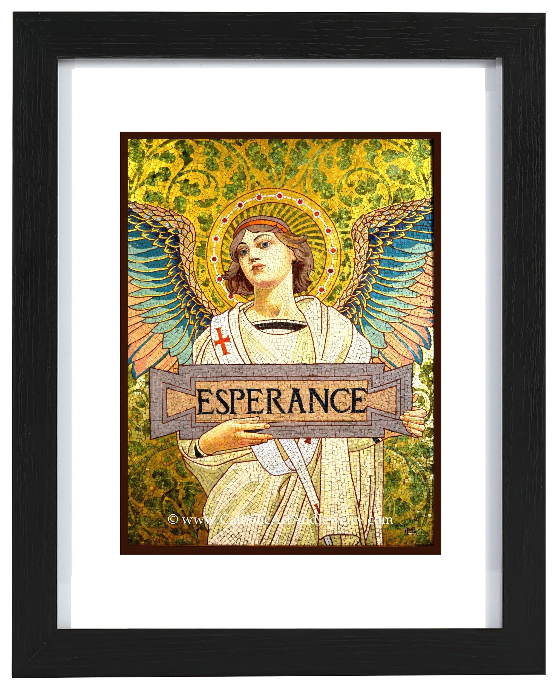 "Hope" – French Mosaic – Art Nouveau – Catholic Art Print – Archival Quality - Catholic Art and Jewelry