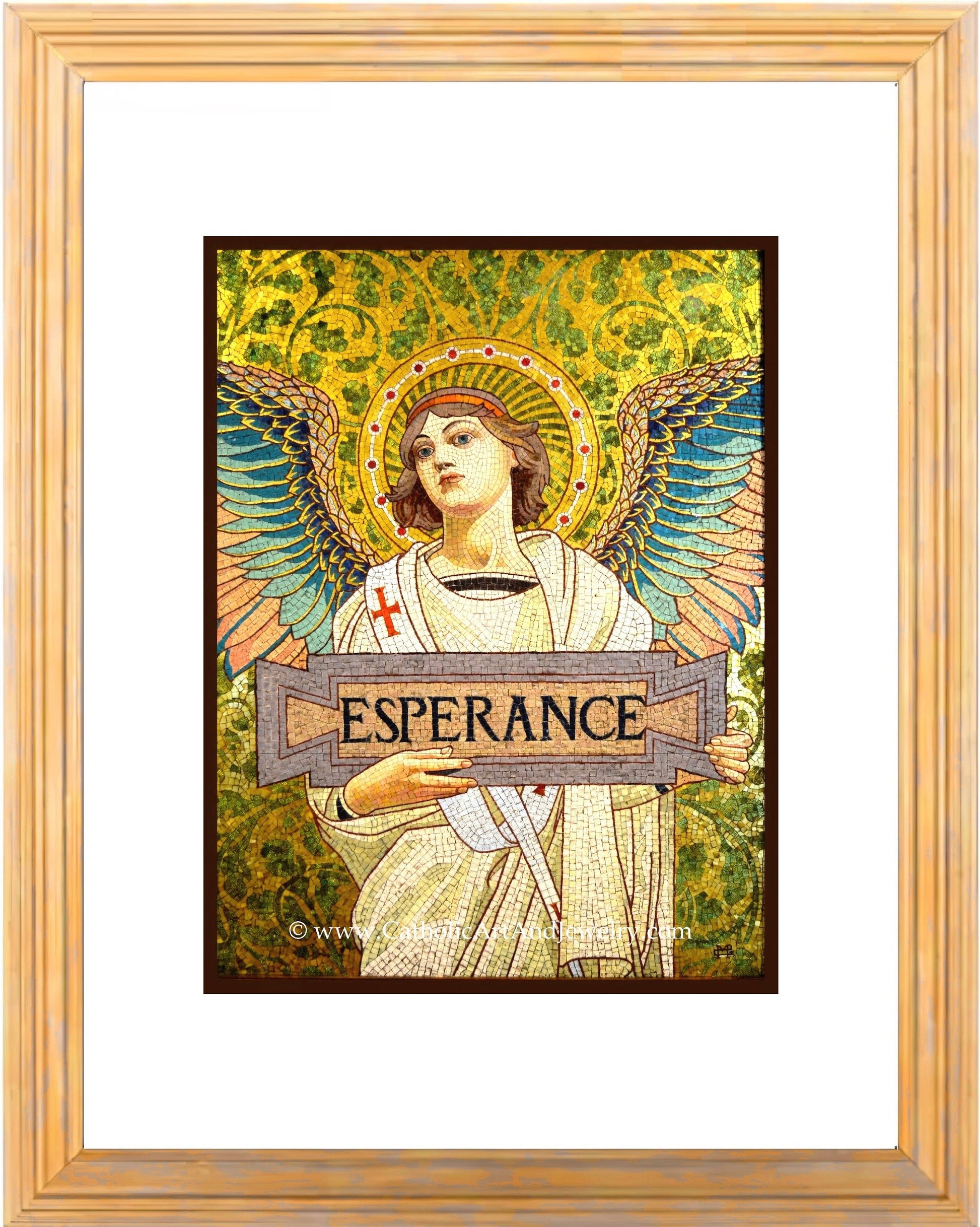 "Hope" – French Mosaic – Art Nouveau – Catholic Art Print – Archival Quality - Catholic Art and Jewelry