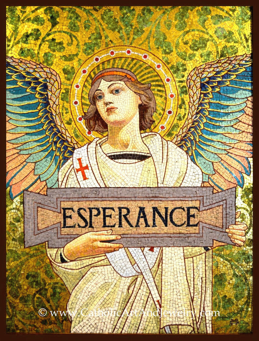 "Hope" – French Mosaic – Art Nouveau – Catholic Art Print – Archival Quality - Catholic Art and Jewelry