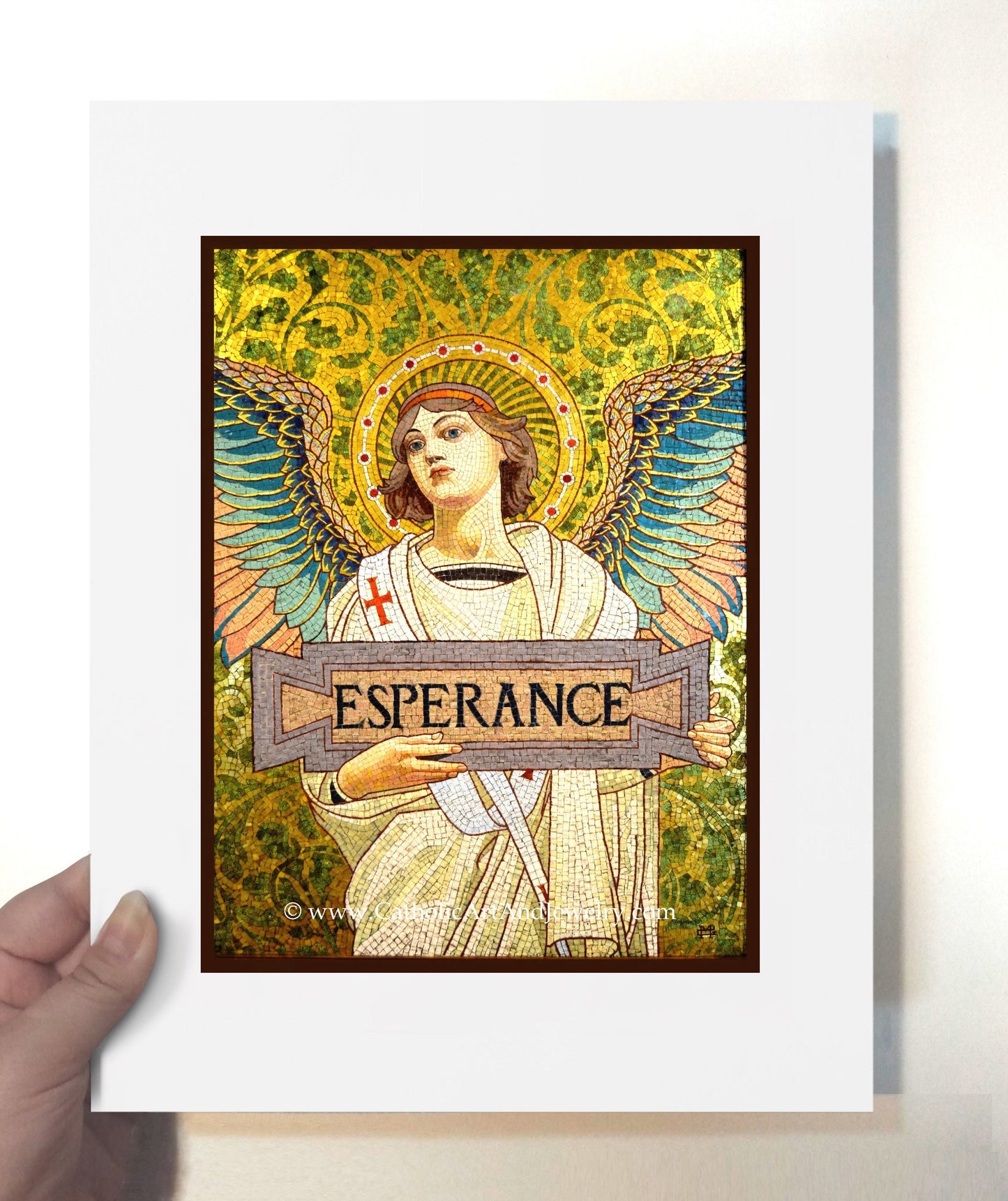 "Hope" – French Mosaic – Art Nouveau – Catholic Art Print – Archival Quality - Catholic Art and Jewelry