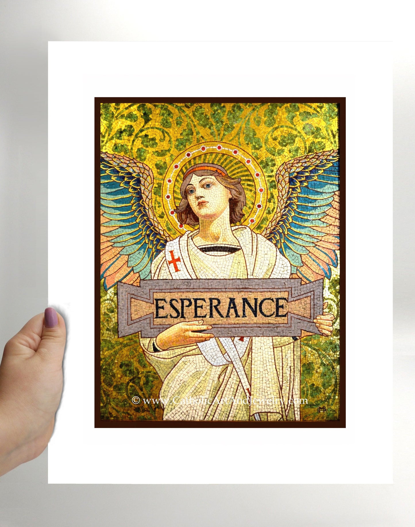 "Hope" – French Mosaic – Art Nouveau – Catholic Art Print – Archival Quality - Catholic Art and Jewelry