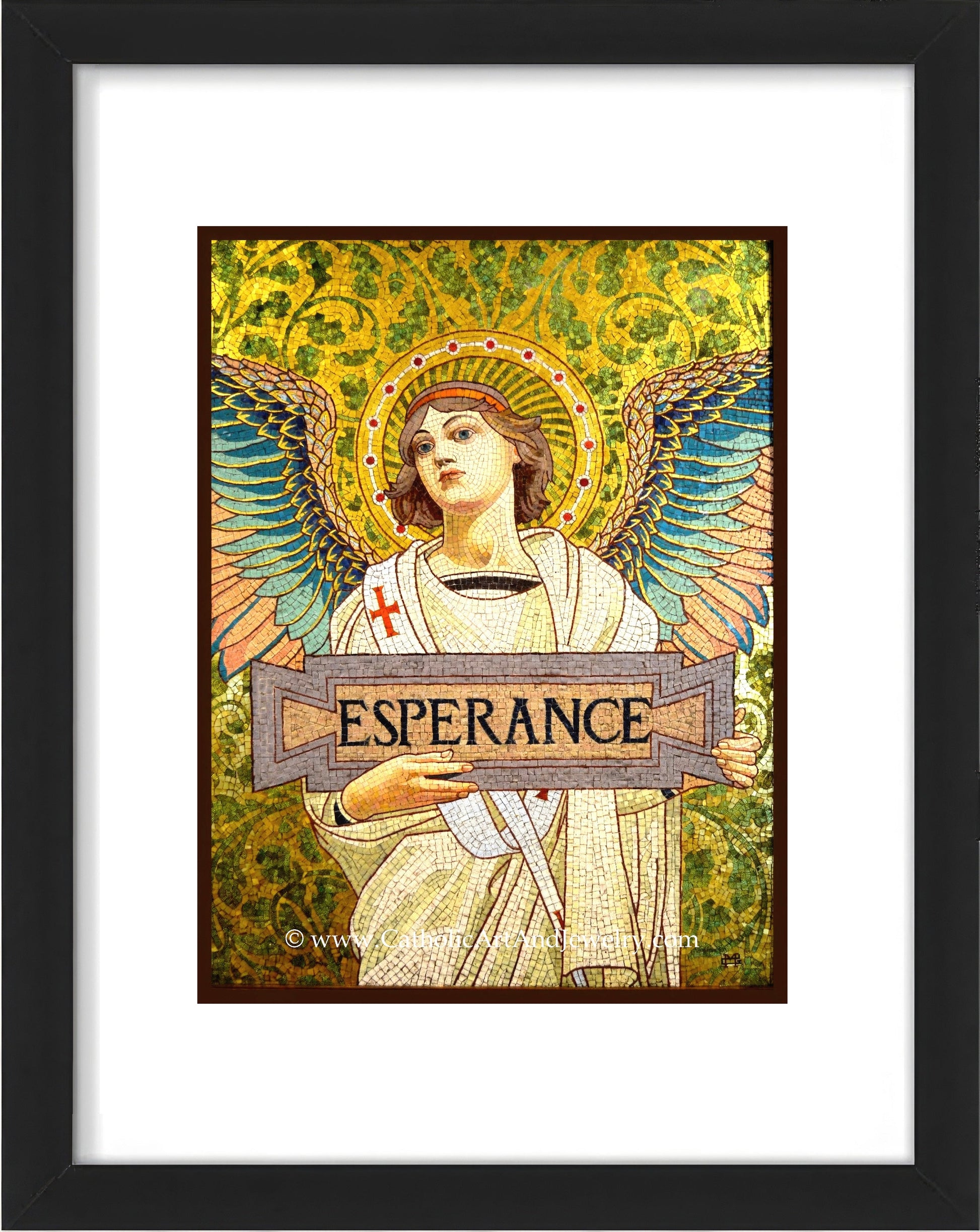 "Hope" – French Mosaic – Art Nouveau – Catholic Art Print – Archival Quality - Catholic Art and Jewelry