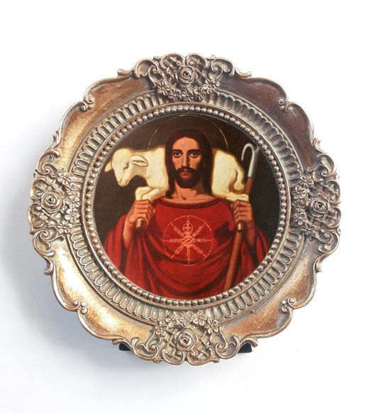 New! Sacred Heart of Jesus by Fritz Kunz – Framed – 4.25x4.25"