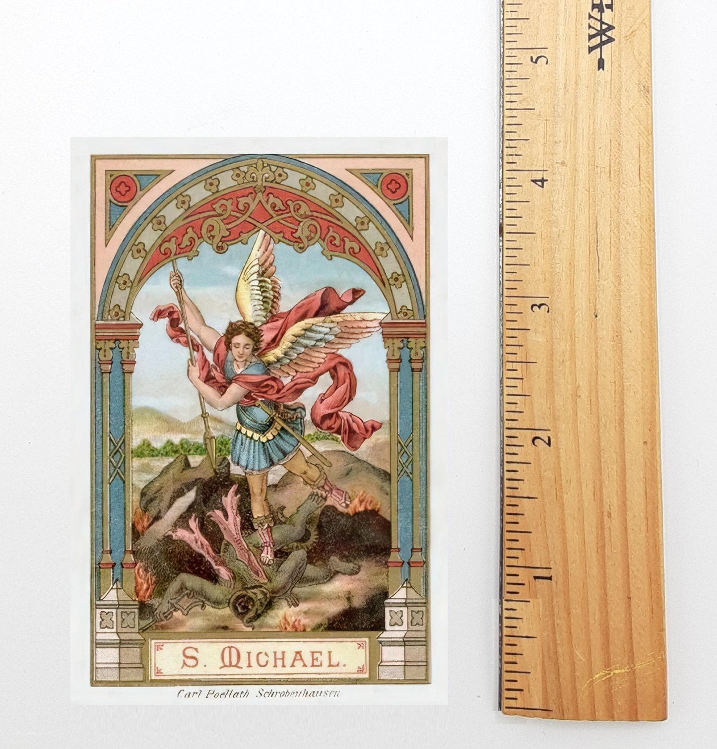 New! St. Michael Holy Cards – Michaelmas – Restored Holy Card from Germany – pack of 10/100/1000