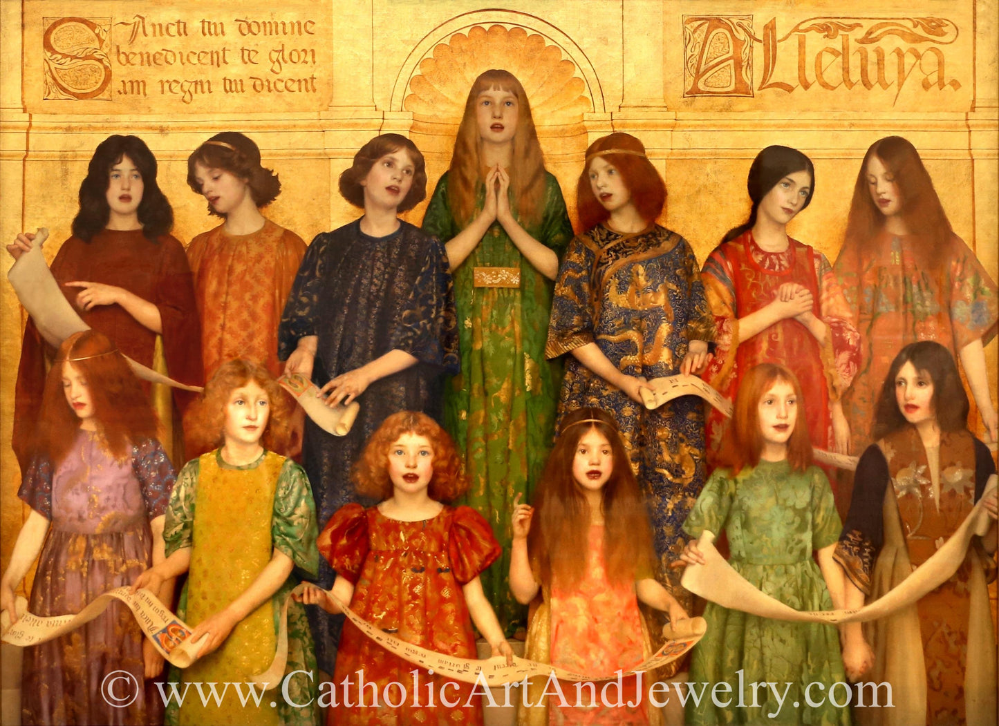 Alleluia! – Thomas Cooper Gotch – Catholic Art Print –  Catholic Gift – Archival Quality