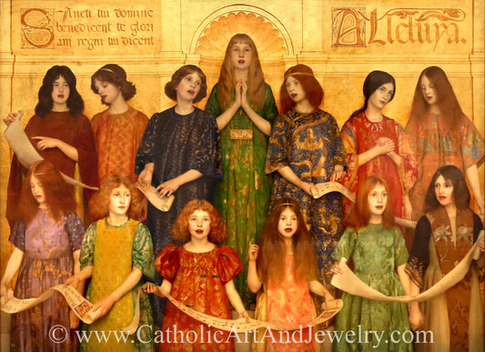 New! Alleluia! – Thomas Cooper Gotch – Catholic Art Print –  Catholic Gift – Archival Quality