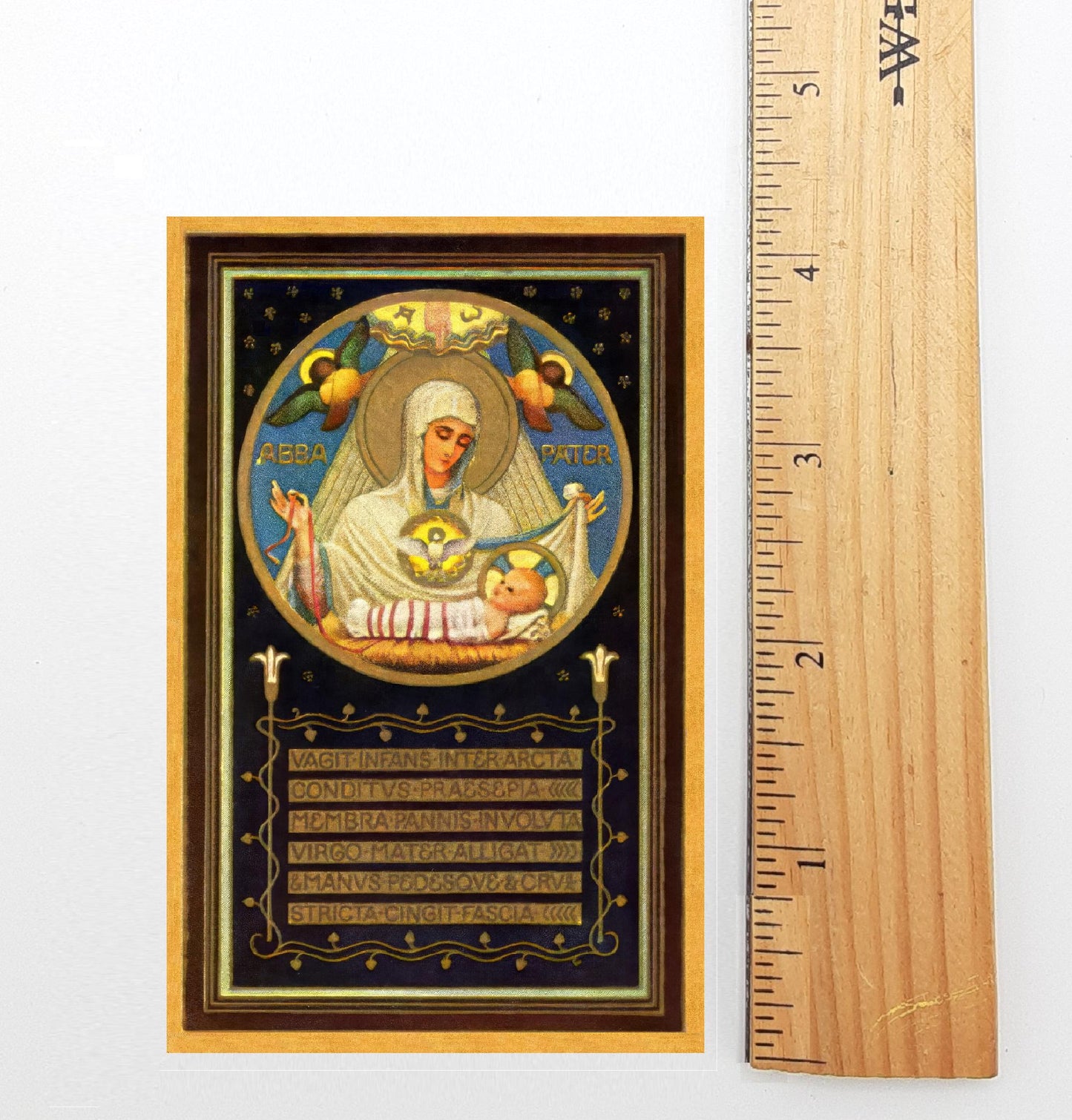 New! Benedictine Christmas Holy Cards – Restored Holy Card from Germany – pack of 10/100/1000