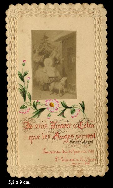 New! Christmas Holy Cards #3 – A St. Therese Favorite – Restored Holy Card from France – pack of 10/100/1000