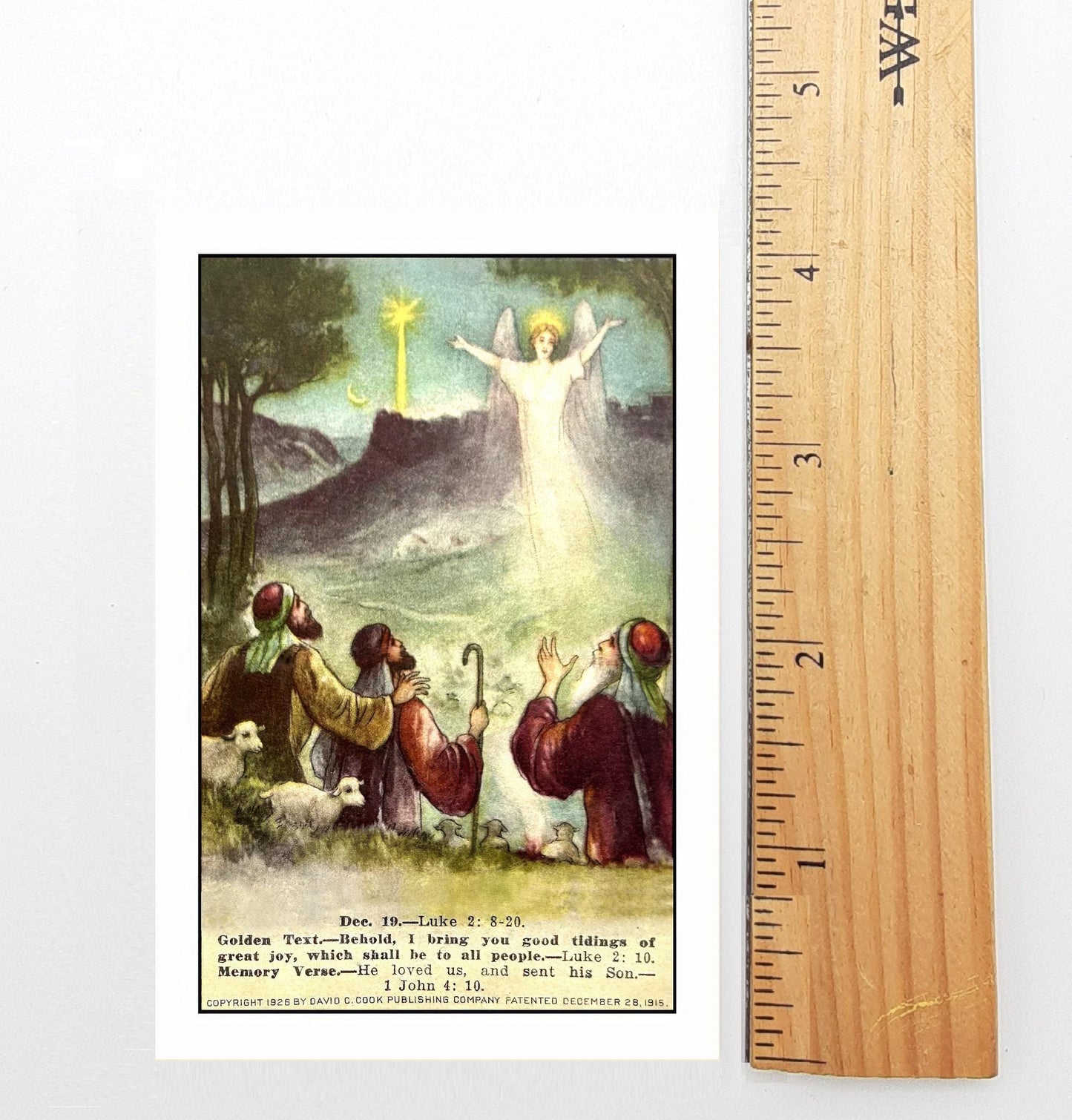 New! Christmas Holy Card #9 – Christmas Bible Quiz – pack of 10/100/1000 – Stocking Stuffer – Christ in Christmas! – Restored Vintage Card