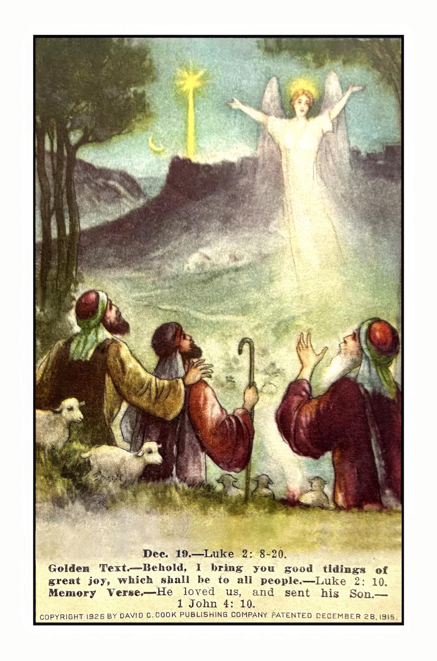 New! Christmas Holy Card #9 – Christmas Bible Quiz – pack of 10/100/1000 – Stocking Stuffer – Christ in Christmas! – Restored Vintage Card