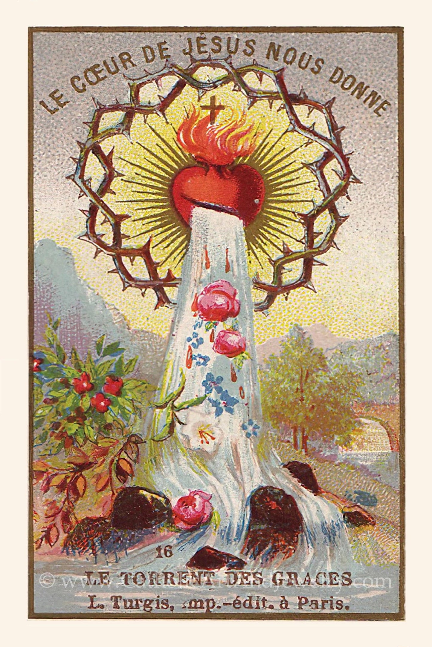 Torrent of Graces – Holy Card – pack of 10/100/1000 – Restored Vintage Holy Card