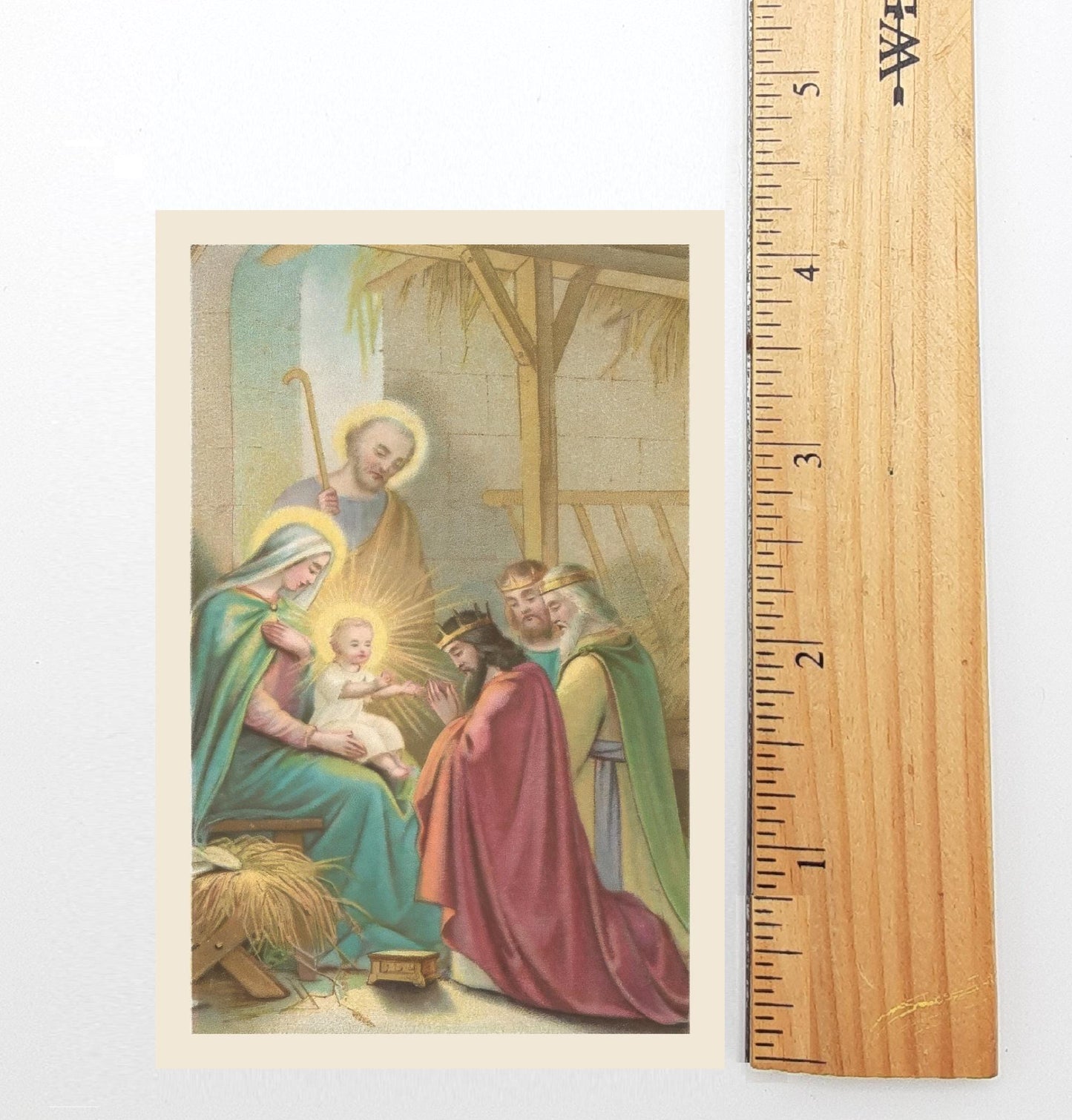 New! Christmas Holy Card #8 – Bouasse Jeune Magi – pack of 10/100/1000 – Stocking Stuffer– Restored Vintage Card