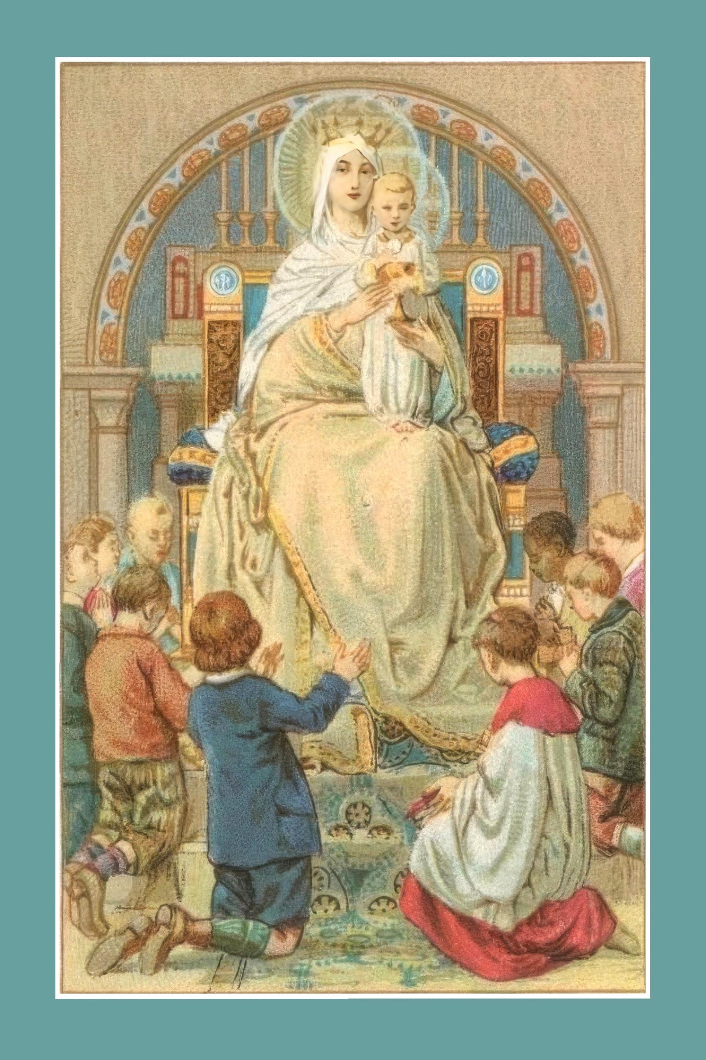 New! Christmas Prayer Card #12 – Mary and Jesus with Children – Secret of Christmas Paayer– pack of 10/100/1000 Keeping Christ in Christmas!