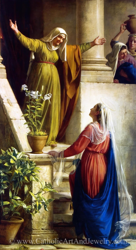 New! The Visitation – Carl Heinrich Bloch – The Meeting of Mary and Elisabeth – 7 sizes – Beautiful Catholic Art