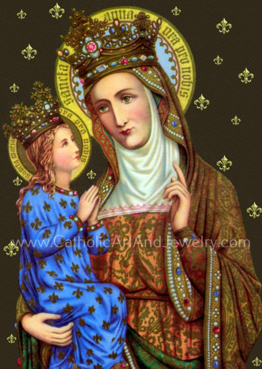 Saint Anne DeBupre – Saint Anne with Mary – Patron of Housewives, Mothers and Grandmothers – Archival Print – Catholic Art