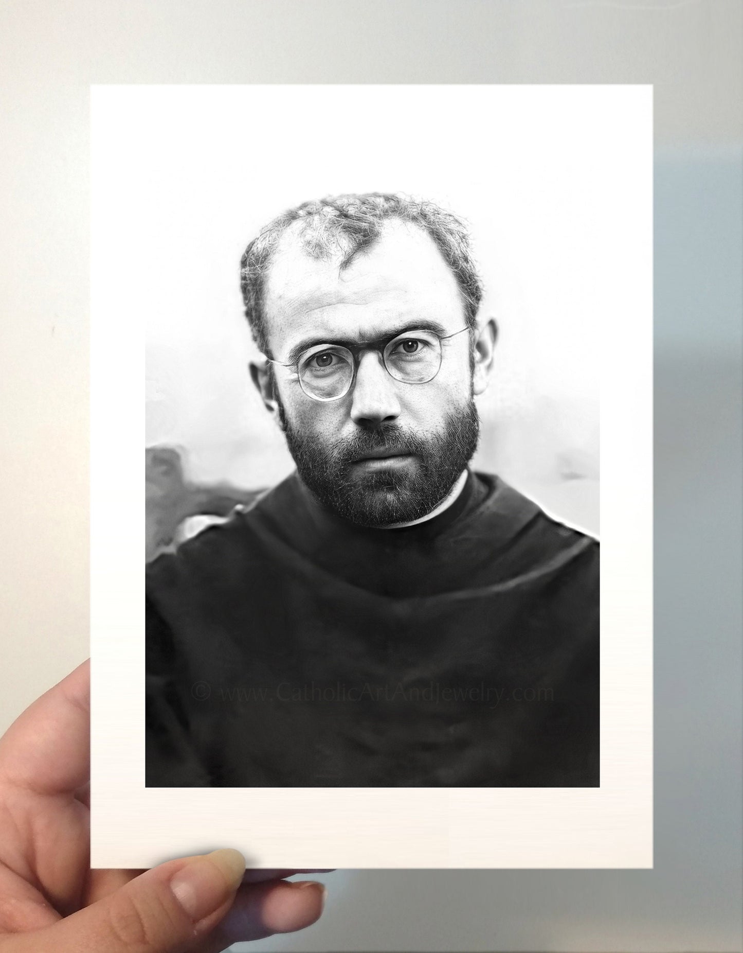 St. Maximilian Kolbe – Younger – Restored Photograph – 3 sizes – Catholic Art Print