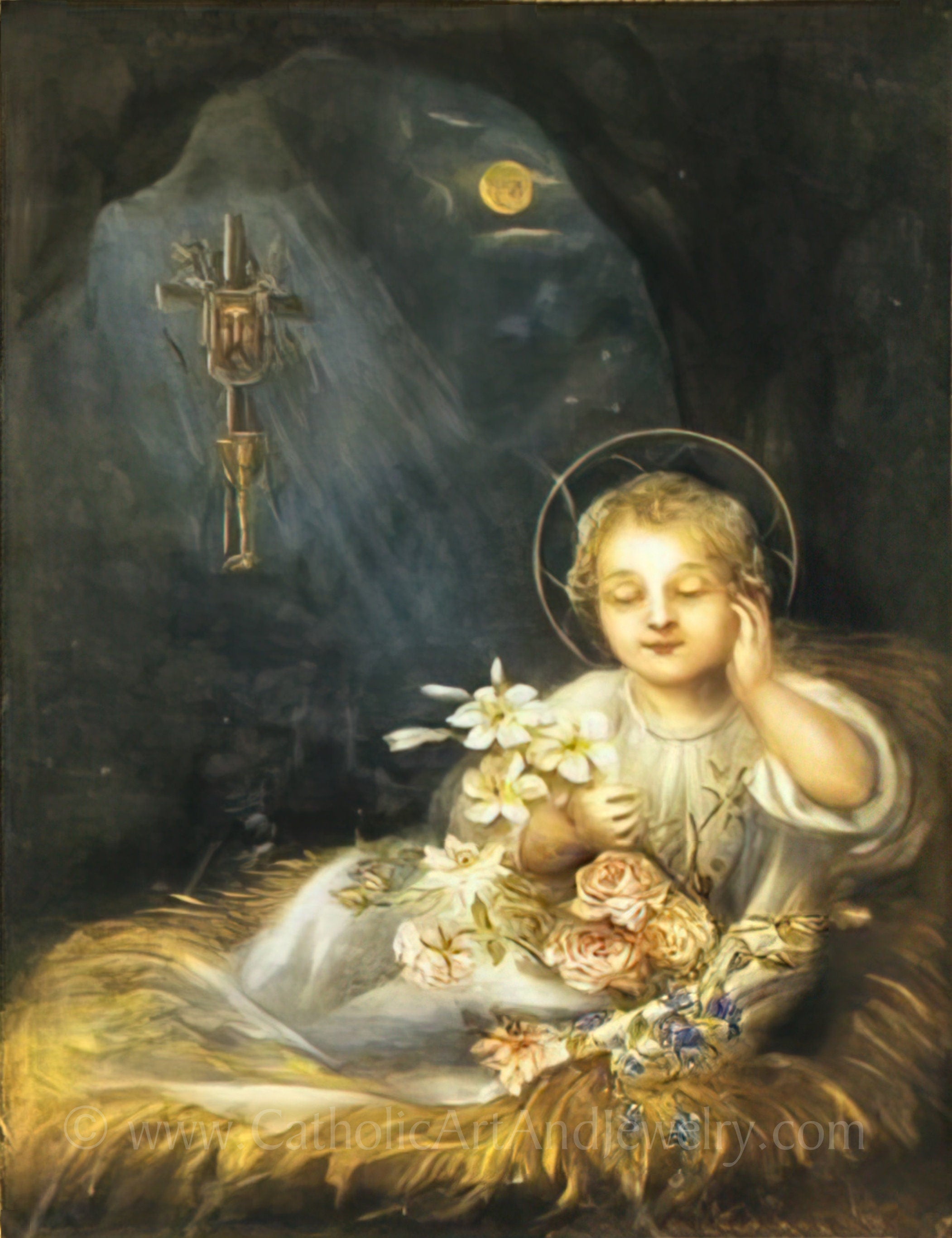 St Therese's Dream of the Child Jesus – Painting by St Therese of Lisieux –  3 sizes – Catholic Art Print