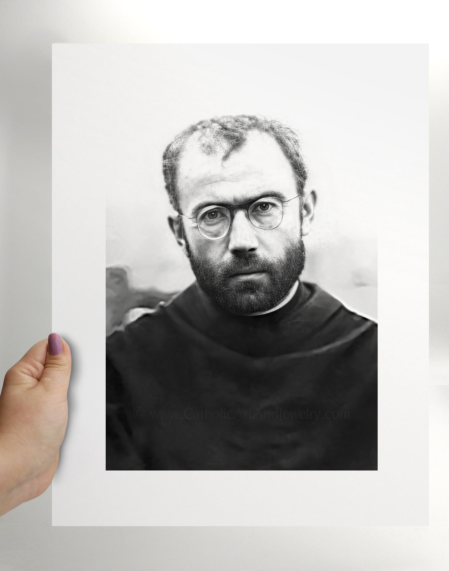 St. Maximilian Kolbe – Younger – Restored Photograph – 3 sizes – Catholic Art Print