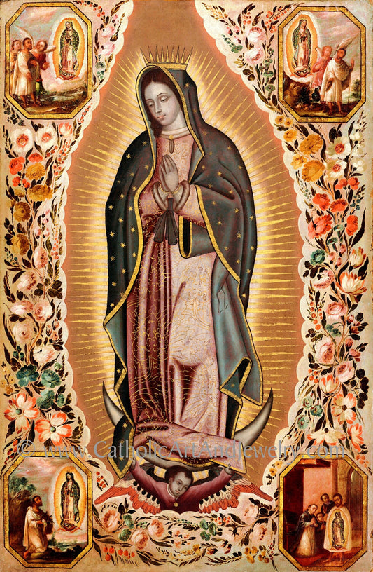 Our Lady of Guadalupe – Devotional Copy from the 1700s – Catholic Art Print – Archival Quality