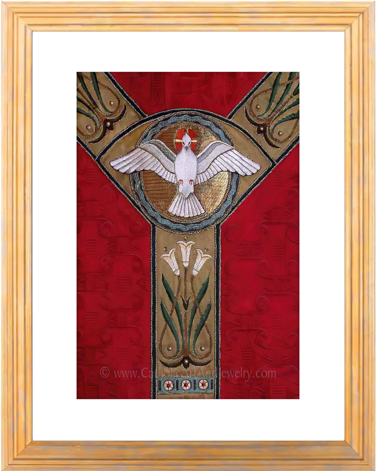 Holy Spirit Art Print on Paper of Benedictine Vestment – Catholic Art – Archival Quality