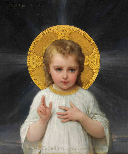 New! Jesus as a Child – by Émile Munier – Beautiful Catholic Artwork – Catholic Gift – Archival Quality