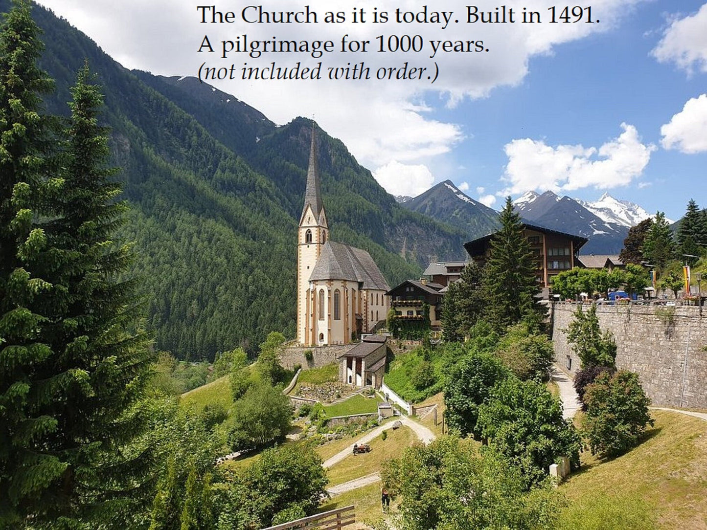 New! Church of St. Vincent  – Legendary Home to Christ's Holy Blood – Georg Geyer – Beautiful Catholic Art – Archival Quality