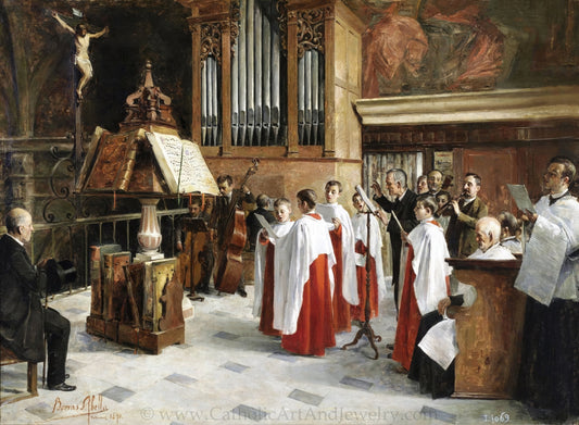 New! In the Choir – Vicente Borrás Abella – Beautiful Catholic Art – Archival Quality